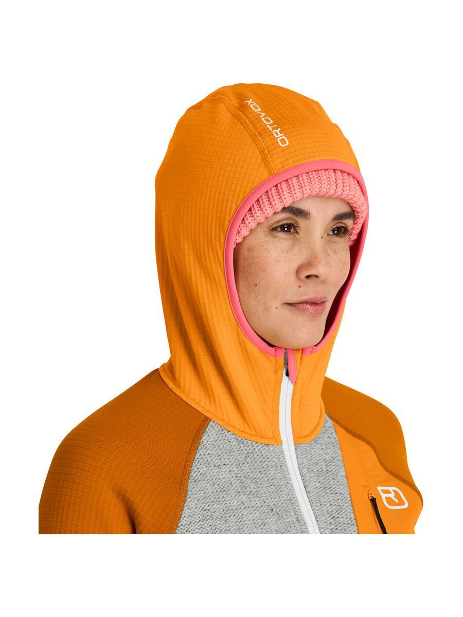 Ortovox Merino Fleece Grid Plus Classic Knit Hoody W, autumn leaves - Bild 4