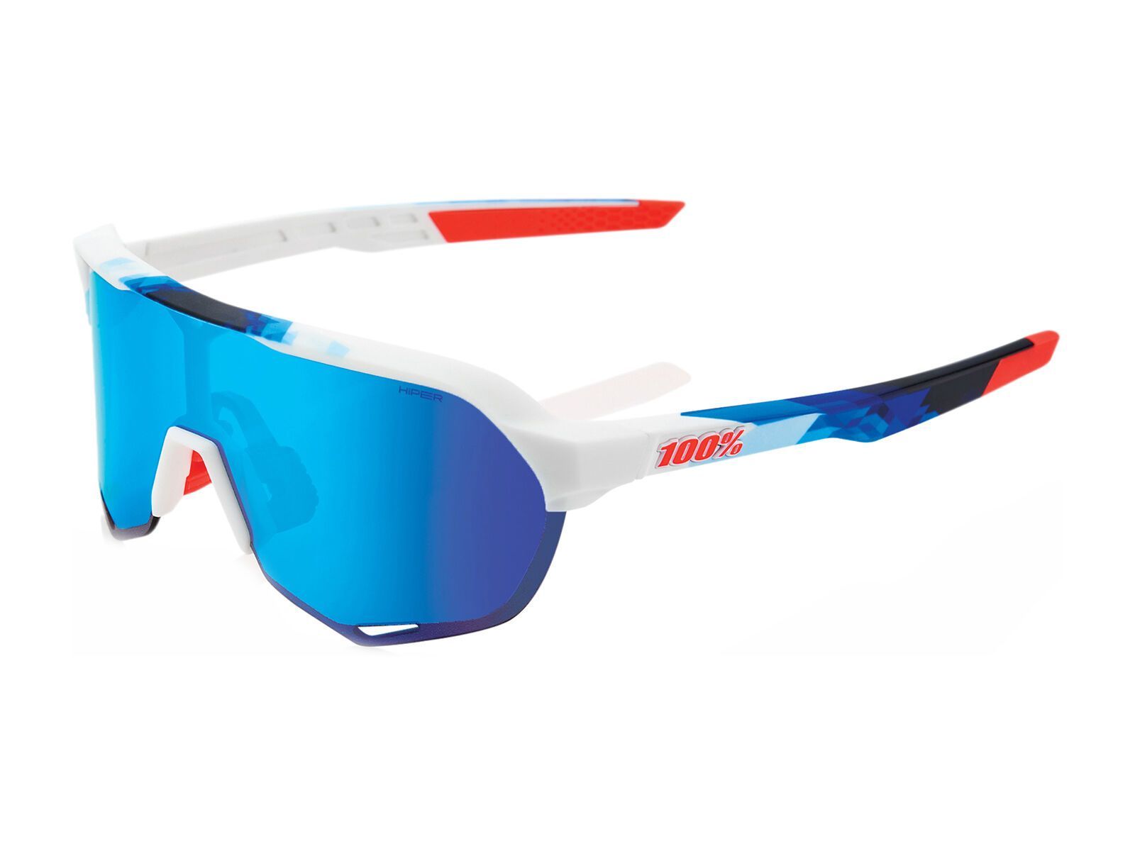 100% S2 inkl. WS, matte white/Lens: hiper iceberg blue mir - Bild 1