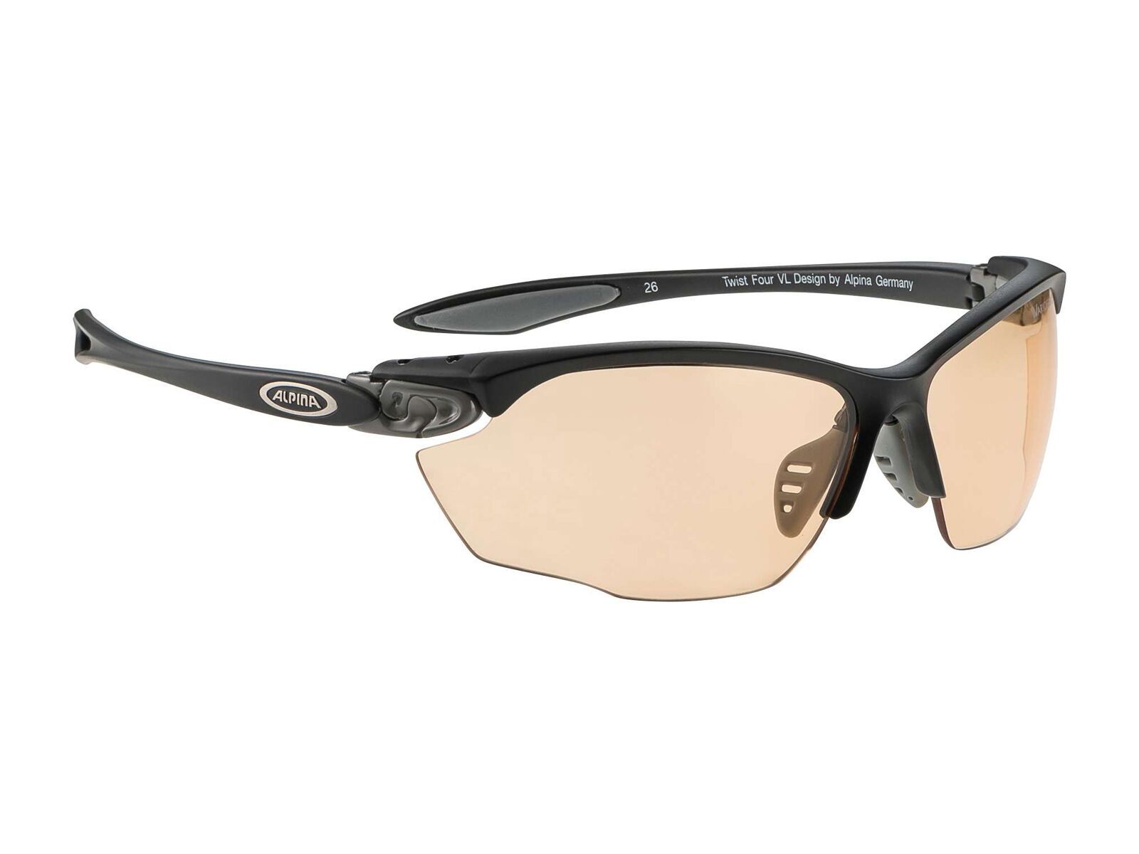 Alpina Twist Four VL+, black matt/Lens: varioflex+ orange - Bild 1