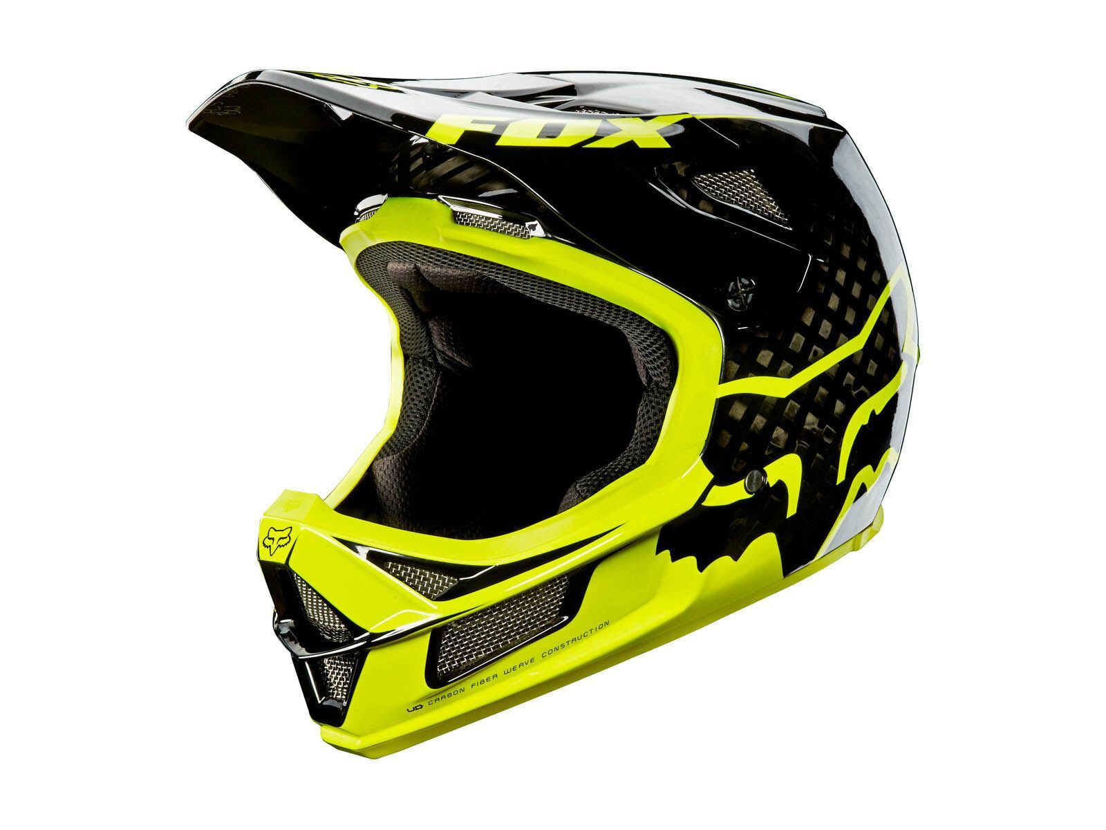 Fox Rampage Pro Carbon Helmet, black/yellow - Bild 1