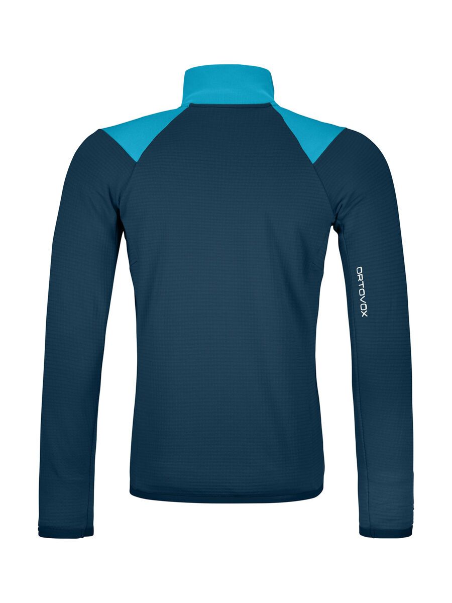 Ortovox Merino Fleece Grid Jacket M, mountain blue - Bild 2
