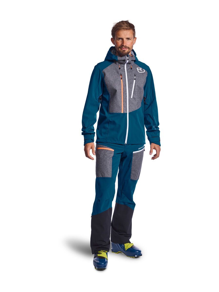 Ortovox Merino Naturtec Plus Pordoi Jacket M, petrol blue - Bild 9