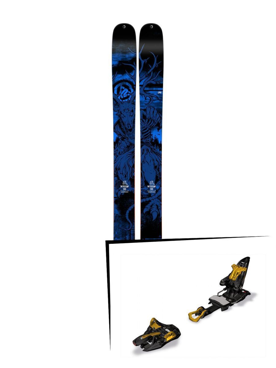 K2 SKI Set: Shreditor 120 2015 + Marker Kingpin 13 - Bild 1