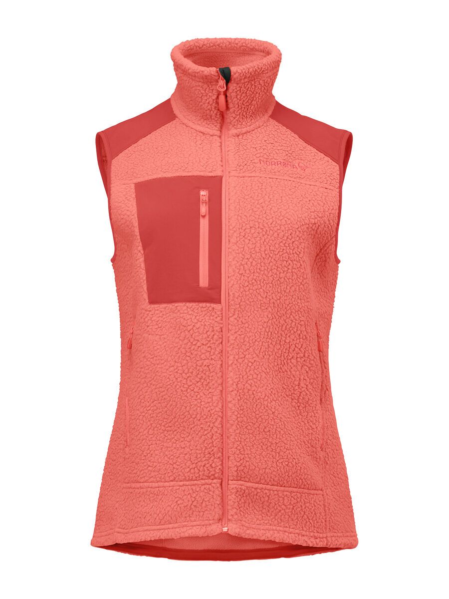 Norrona trollveggen warm3 Vest W's, deep sea coral/baked apple - Bild 1