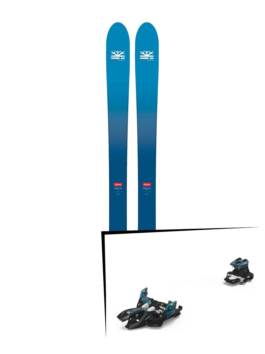 Set: DPS Skis Wailer F106 Foundation 2018 + Marker Alpinist 9 black/turquoise - Bild 1