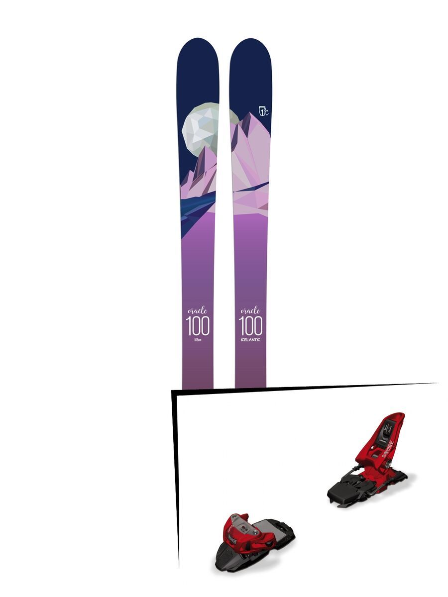 Set: Icelantic Oracle 100 2018 + Marker Squire 11 red - Bild 1