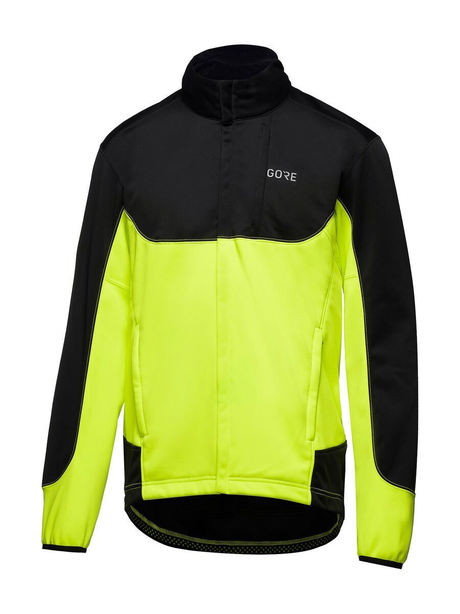 GOREWEAR C5 Windstopper Thermo Trail Jacke Herren, black/neon yellow - Bild 2