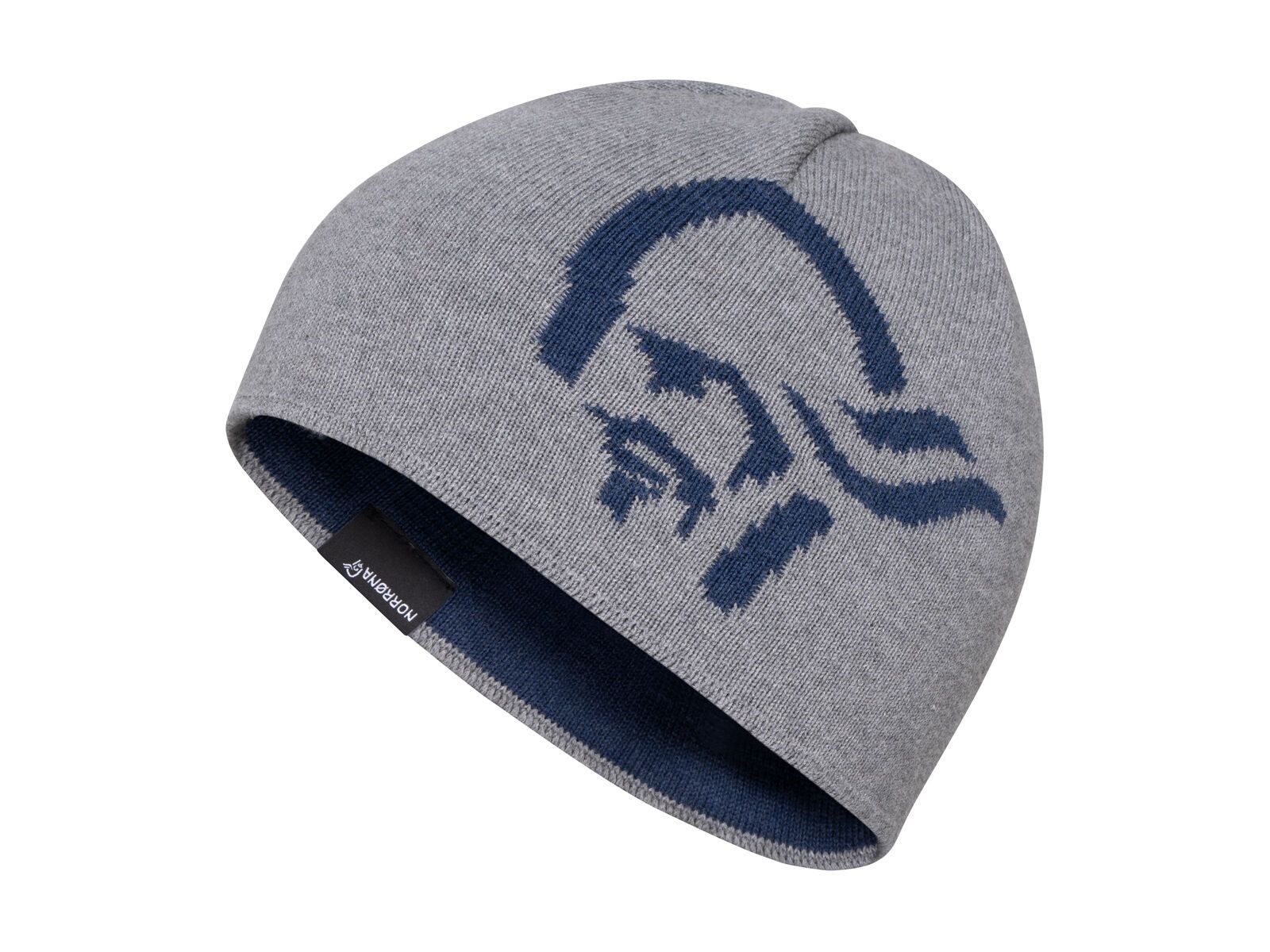 Norrona /29 mid cotton logo Beanie, grey melange - Bild 1
