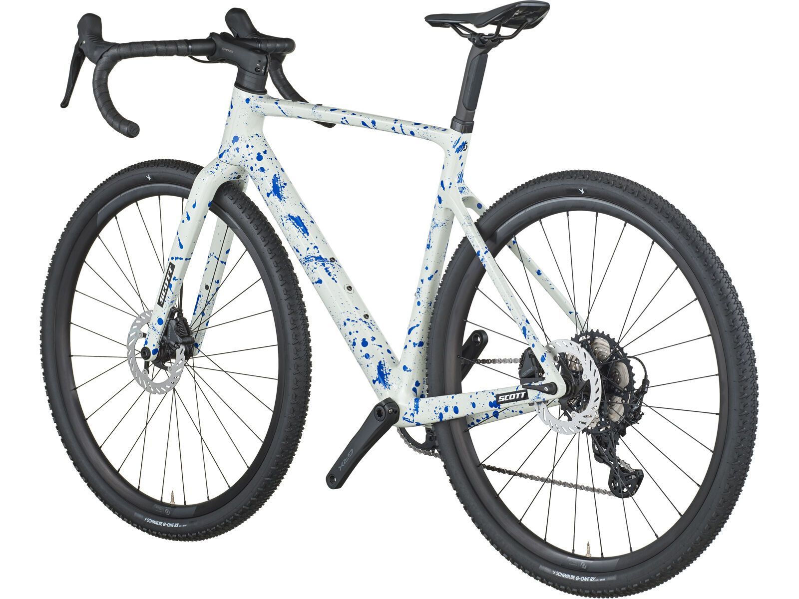 Scott Addict Gravel 30, white/splatter blue | Bild 3
