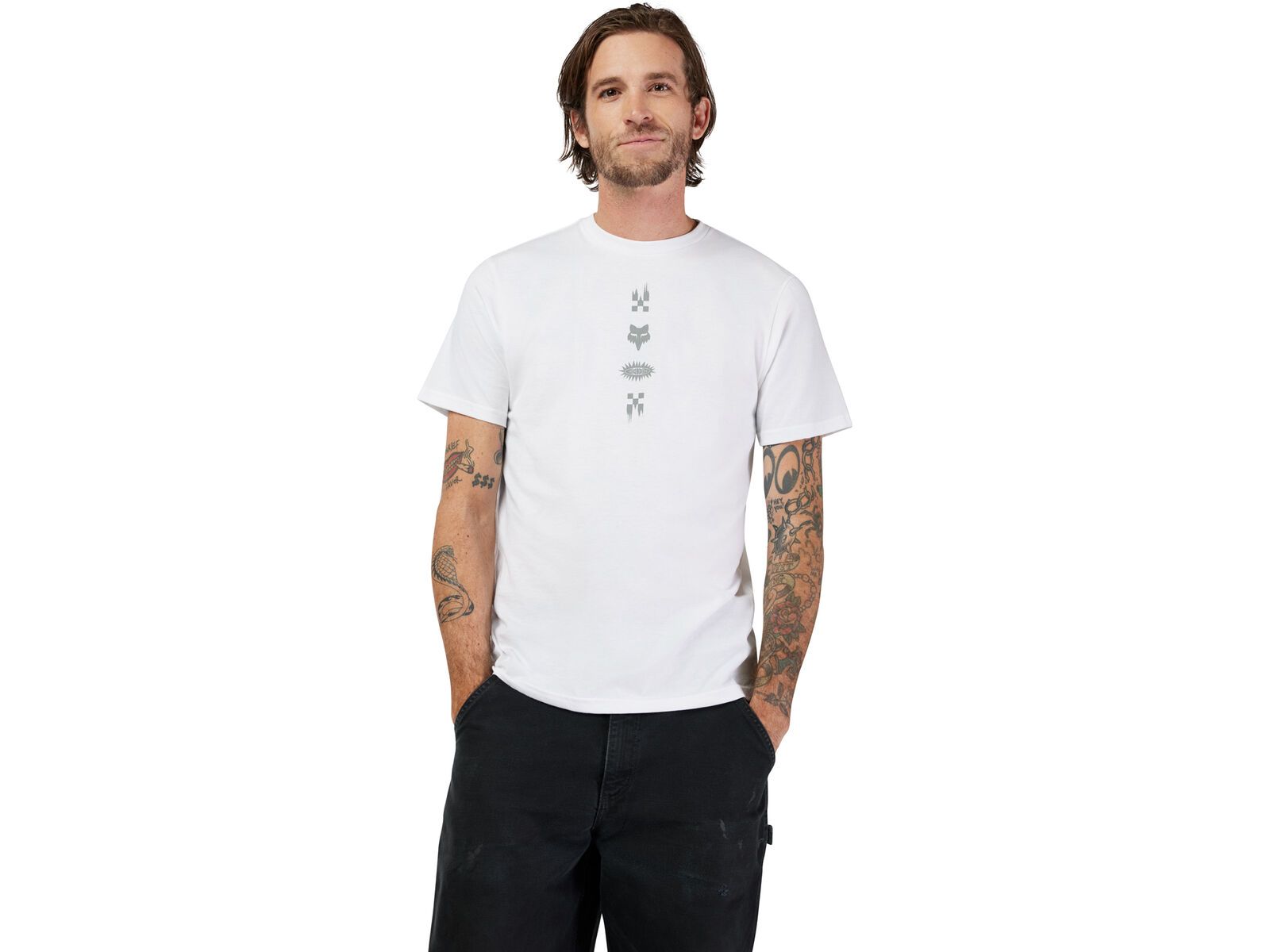 Fox Checkered SS Prem Tee, optic white | Bild 5