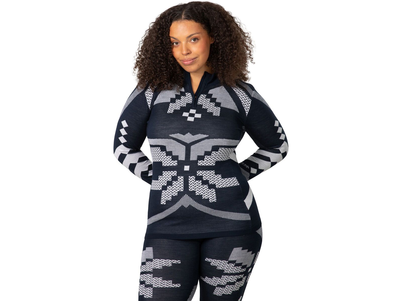Kari Traa Faith Half Zip Baselayer, dark navy blue | Bild 3