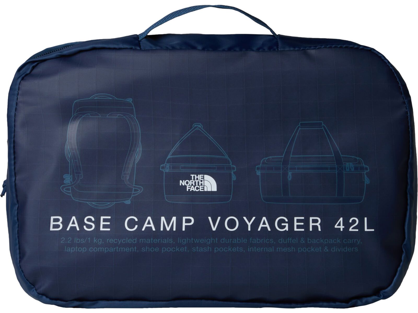 The North Face Base Camp Voyager Duffel 42L, shady blue/summit navy | Bild 6