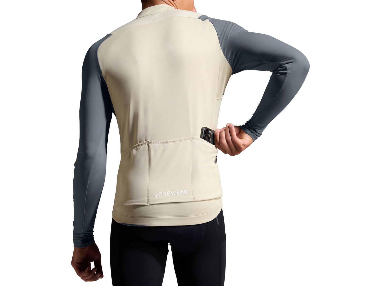 GOREWEAR Spinshift Thermo Langarm Trikot Herren, tech beige/lab graphite | Bild 5