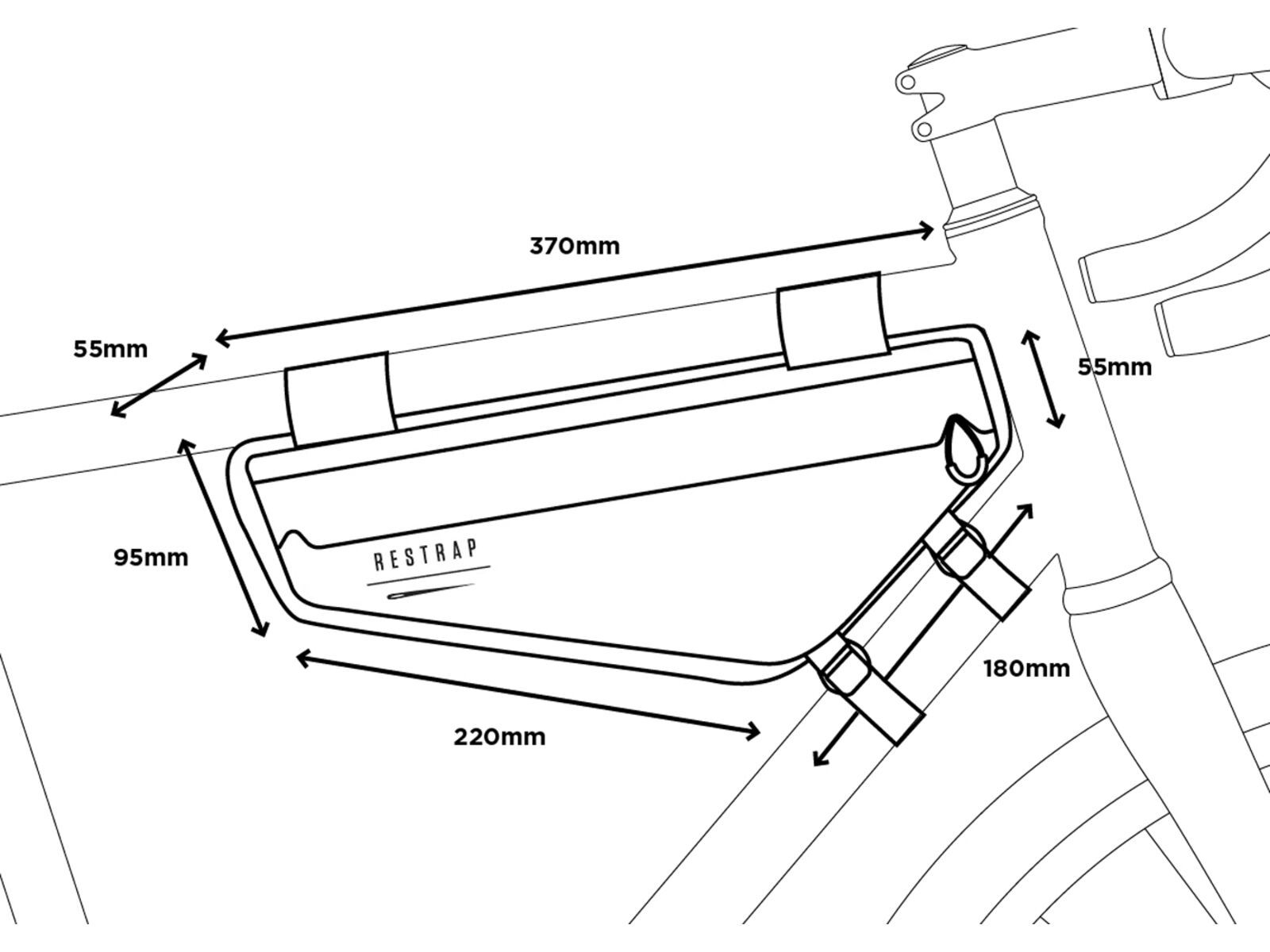 Restrap Race Frame Bag - 3 L, black | Bild 8