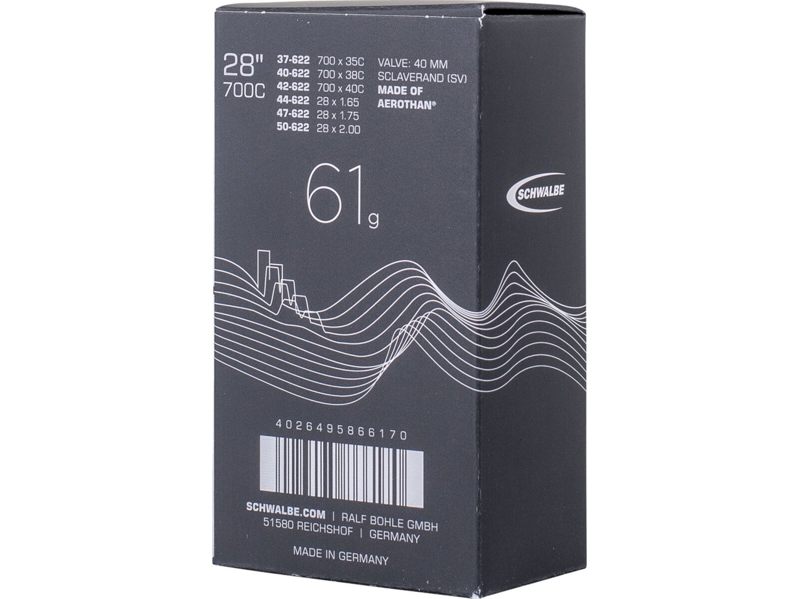 Schwalbe Aerothan Tube SV 17E 28/700C Allround/Gravel - 37/50-622 / 40 mm | Bild 2