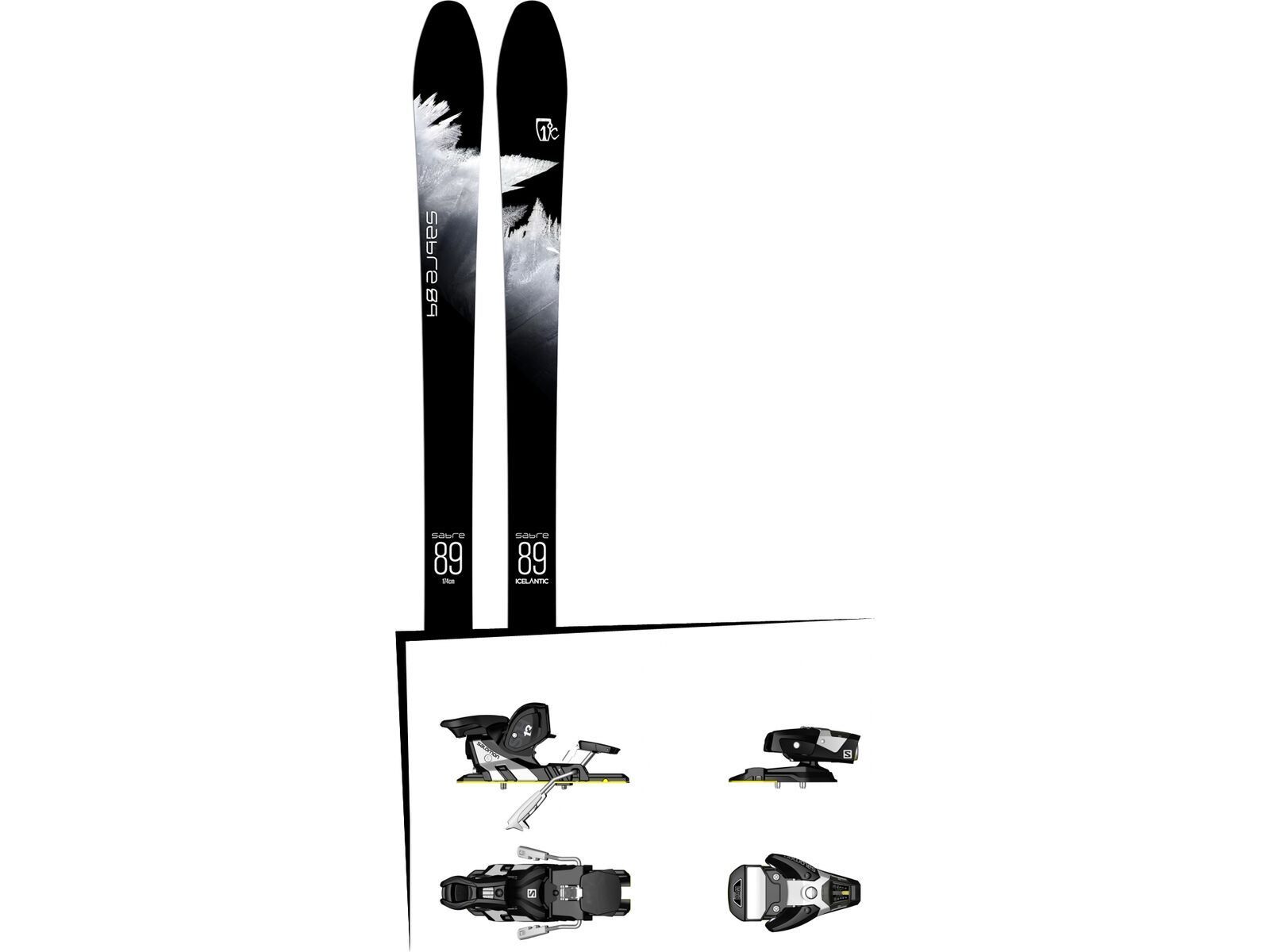 Set: Icelantic Sabre 89 2018 + Salomon STH2 WTR 13 black/white | Bild 1