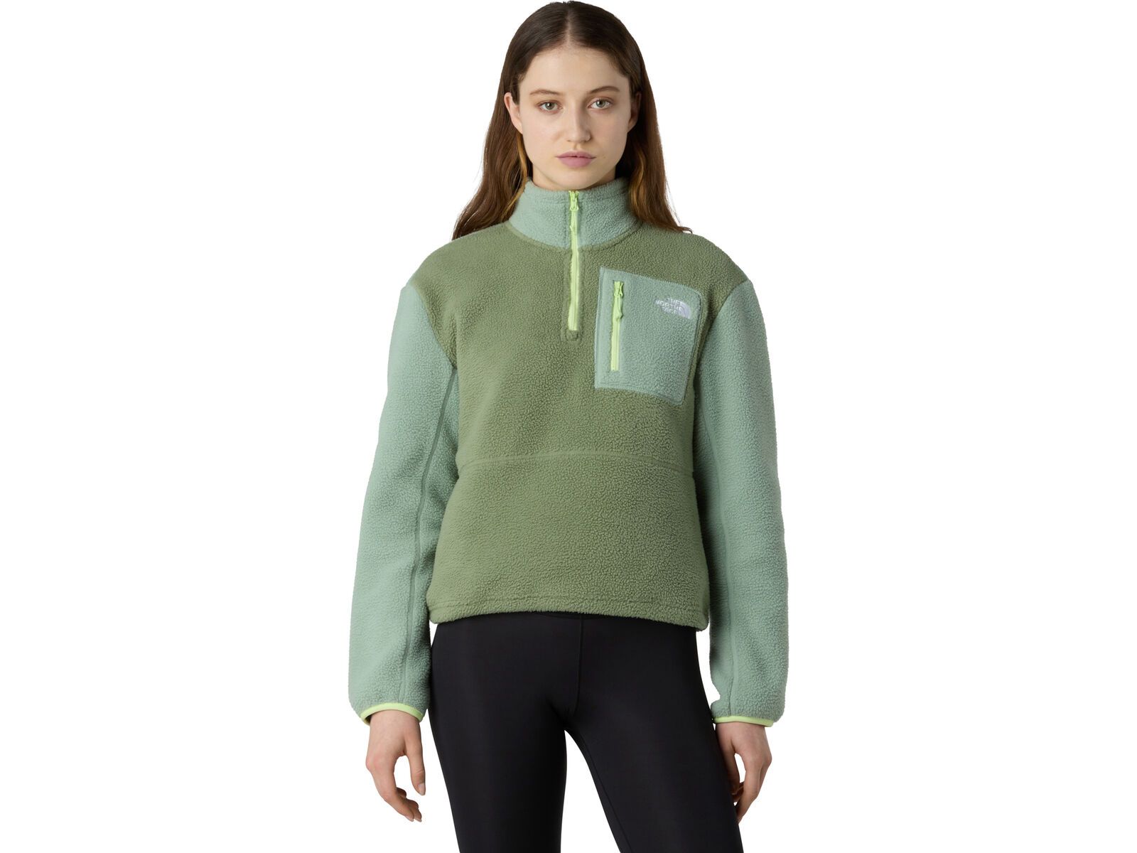 The North Face Women’s Yumiori 1/4 Zip, bark mist/slate moss/astro lime | Bild 3