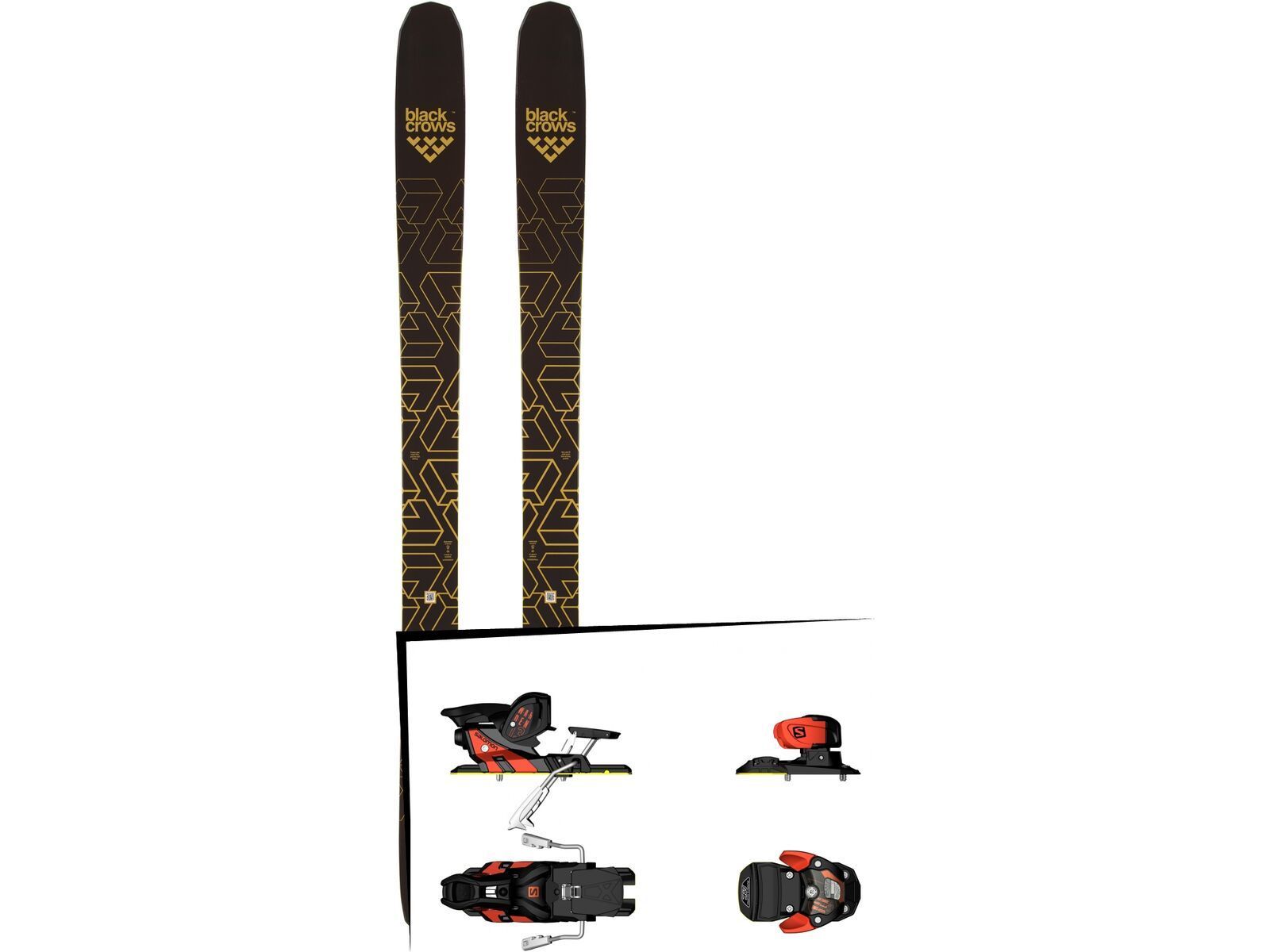 Set: Black Crows Anima 2018 + Salomon Warden MNC 13 white/black/orange | Bild 1