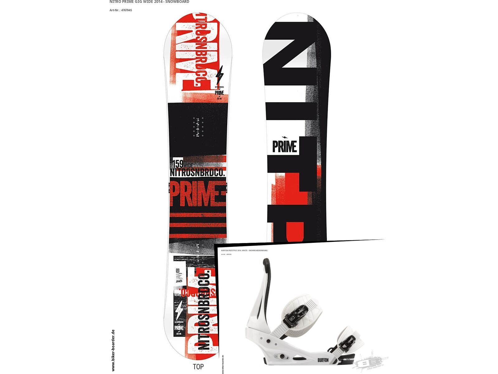 Set: Nitro Prime Gig Wide  + Burton Freestyle (493918S) | Bild 1