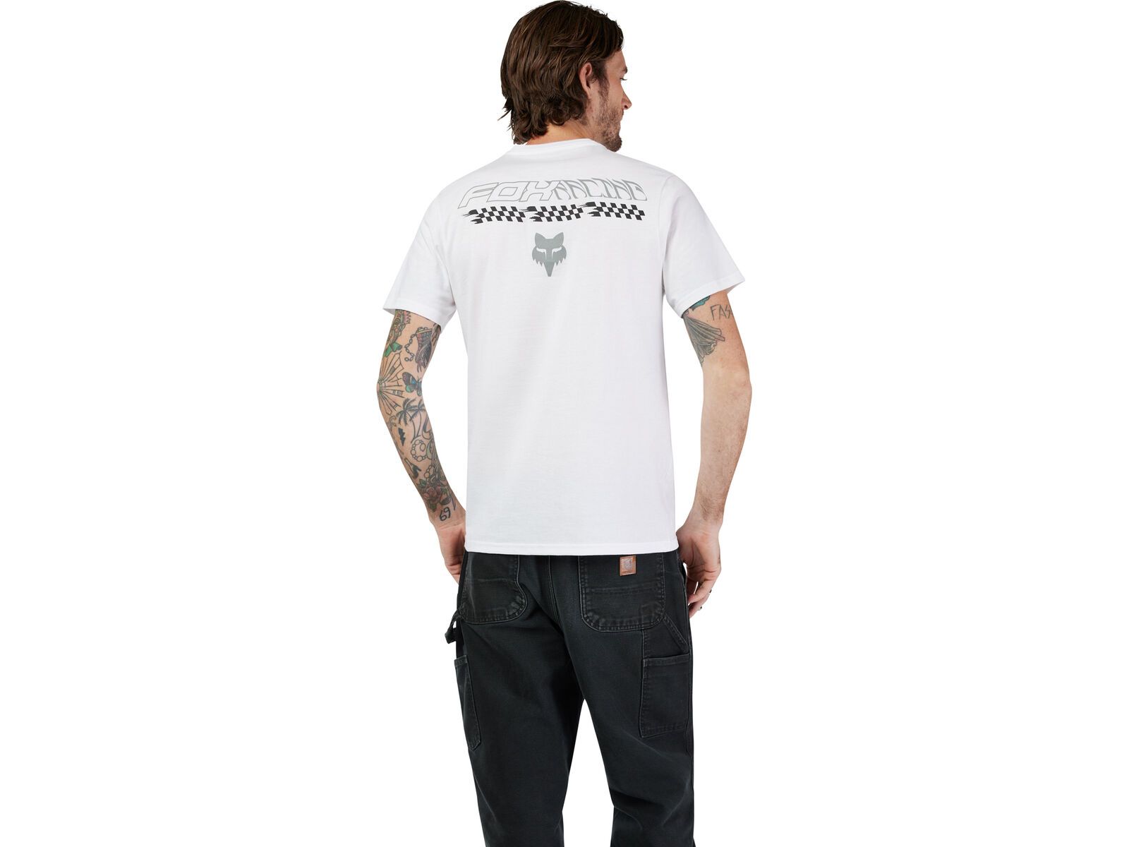 Fox Checkered SS Prem Tee, optic white | Bild 6