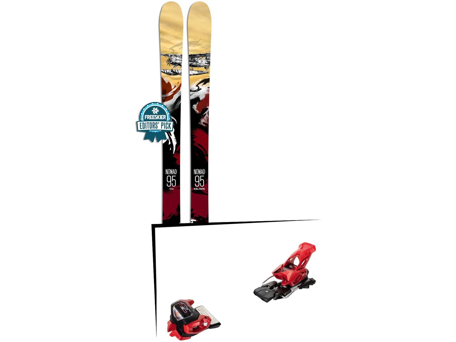 Set: Icelantic Nomad 95 2018 + Tyrolia Attack² 13 GW red | Bild 1
