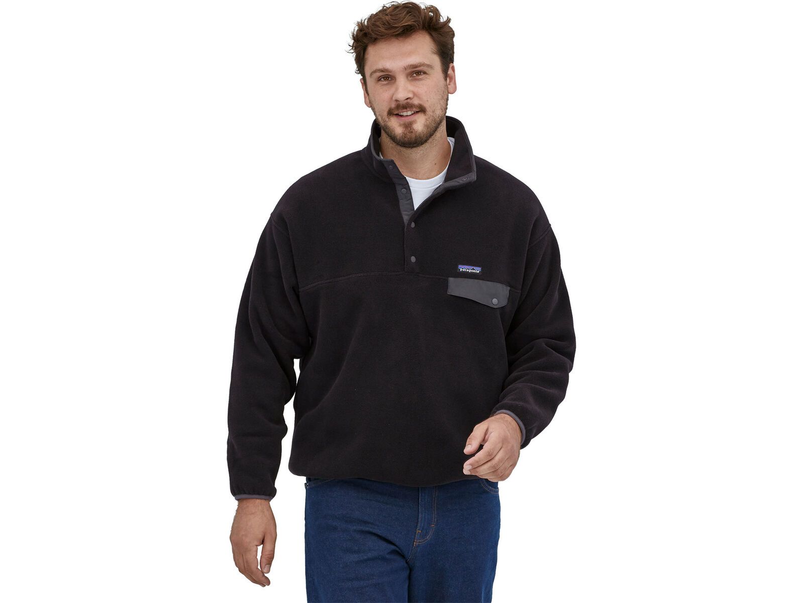 Patagonia Men's Synch Snap-T Pullover, black w/forge grey | Bild 3