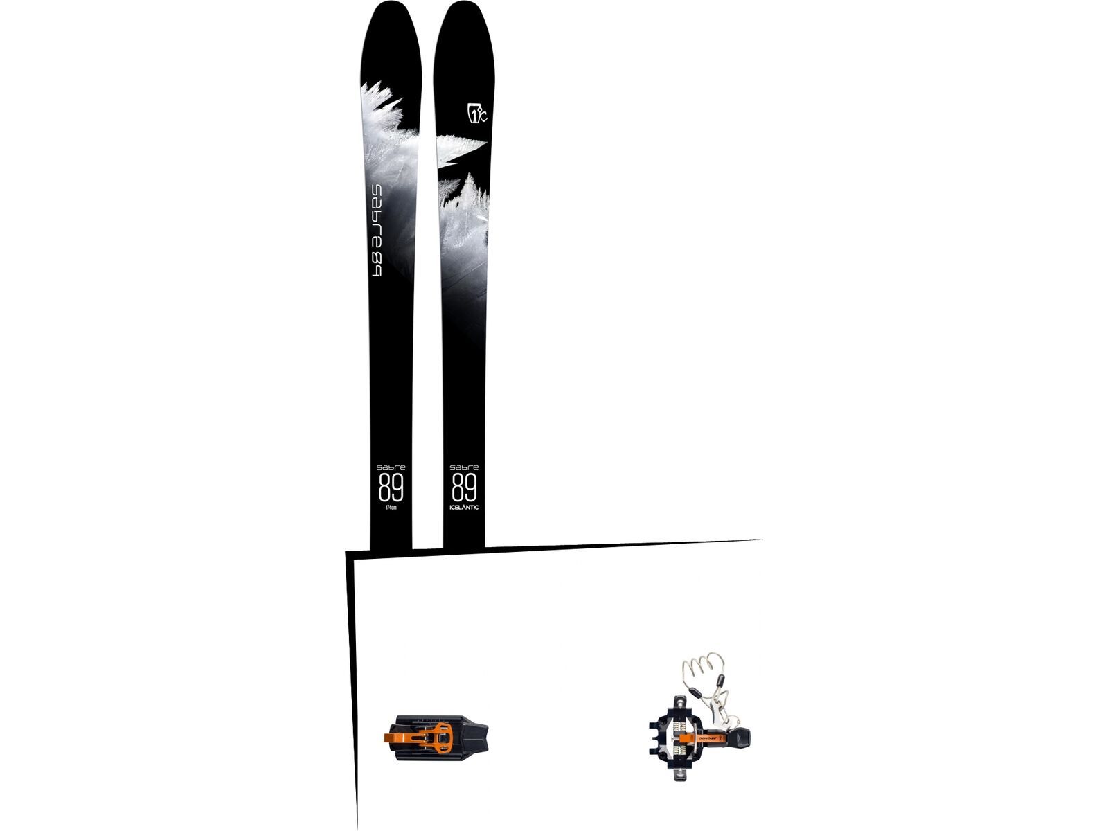 Set: Icelantic Sabre 89 2018 + Atomic Backland Tour black/orange | Bild 1