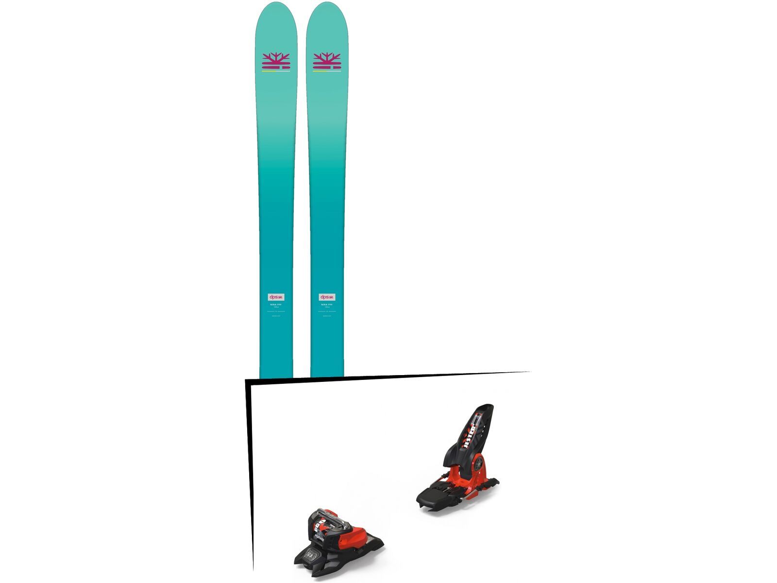 Set: DPS Skis Nina F99 Foundation 2018 + Marker Jester 18 Pro ID black/flo-red | Bild 1