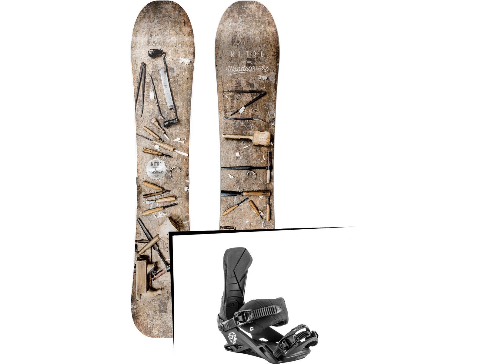 Set: Nitro Woodcarver 2019 + Nitro Team Nitro x drink water | Bild 1