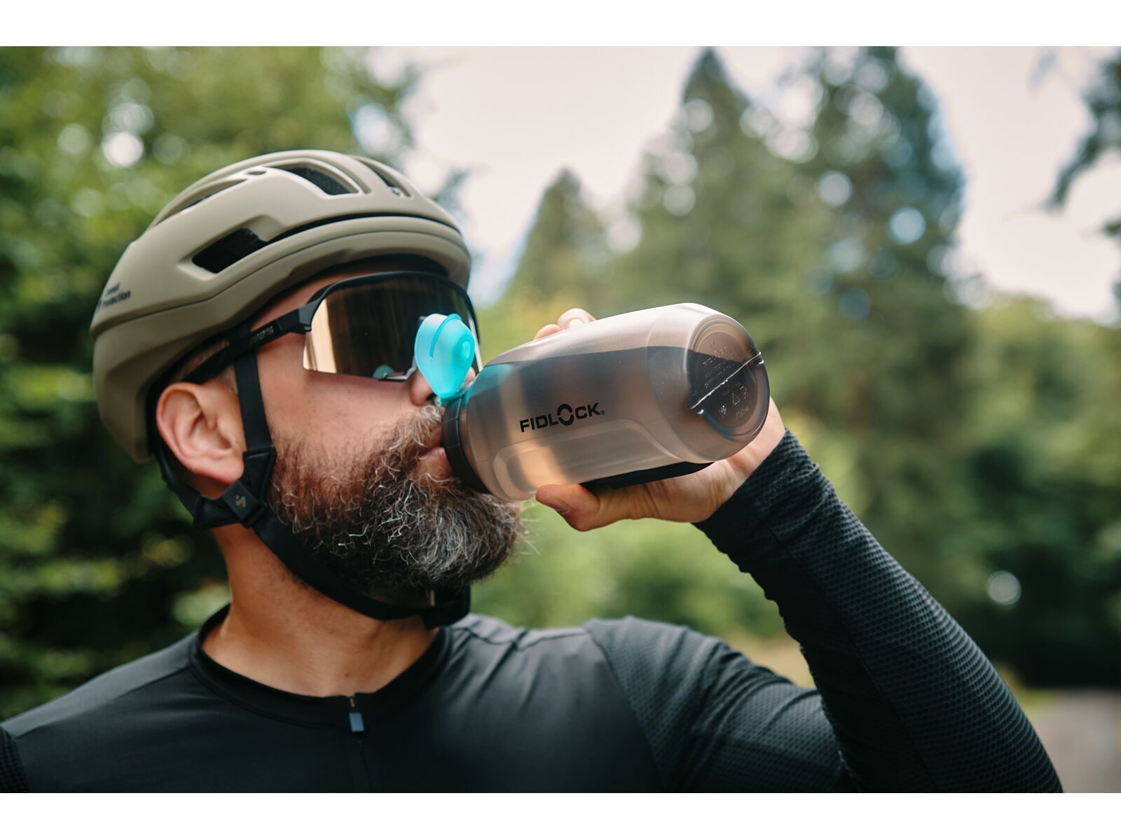 Fidlock Twist Single Bottle 750 Antibacterial, transparent black/light green | Bild 7