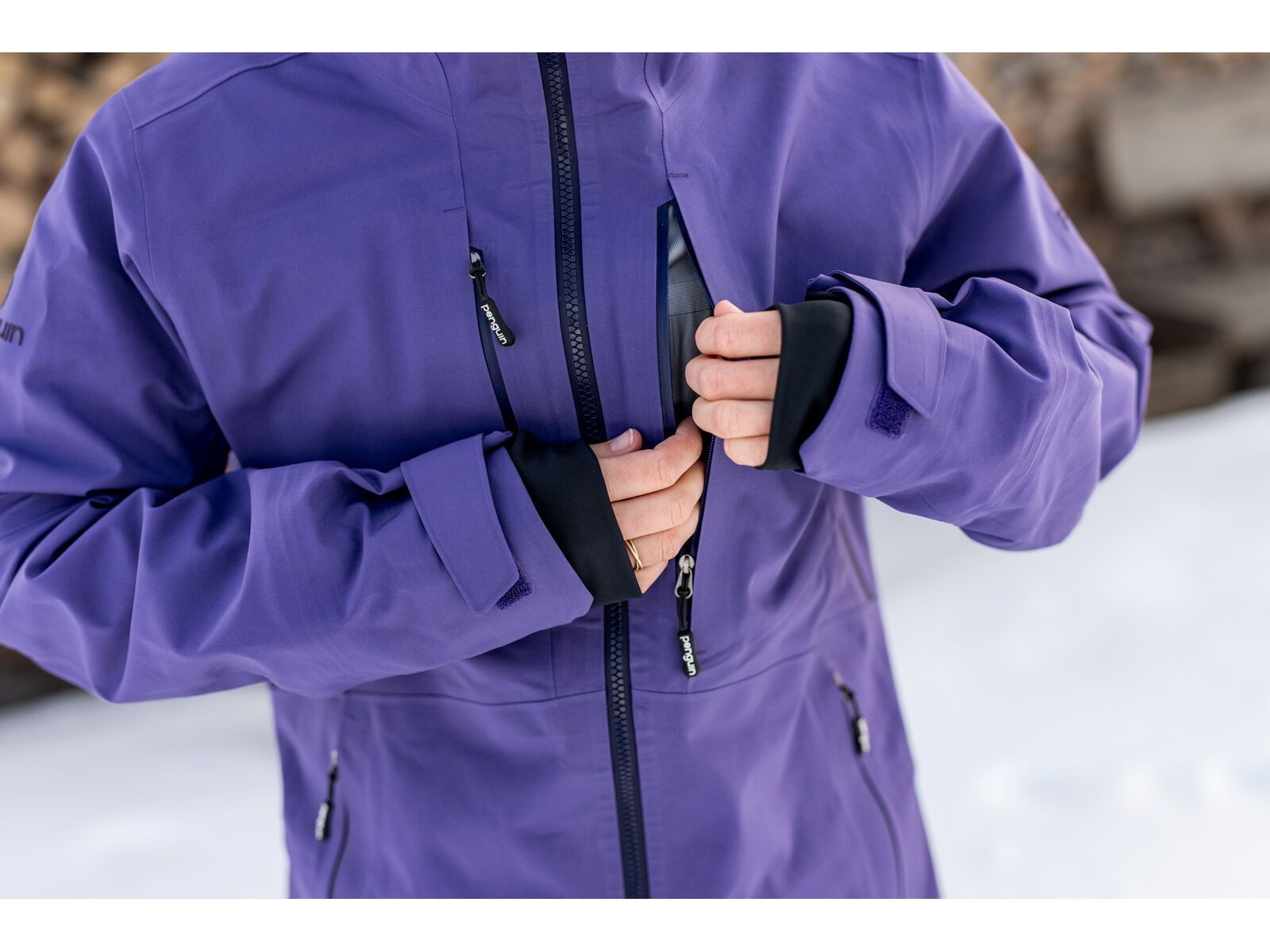 Penguin Frauen 3 Lagen Dermizax Shell Jacke, purple | Bild 5