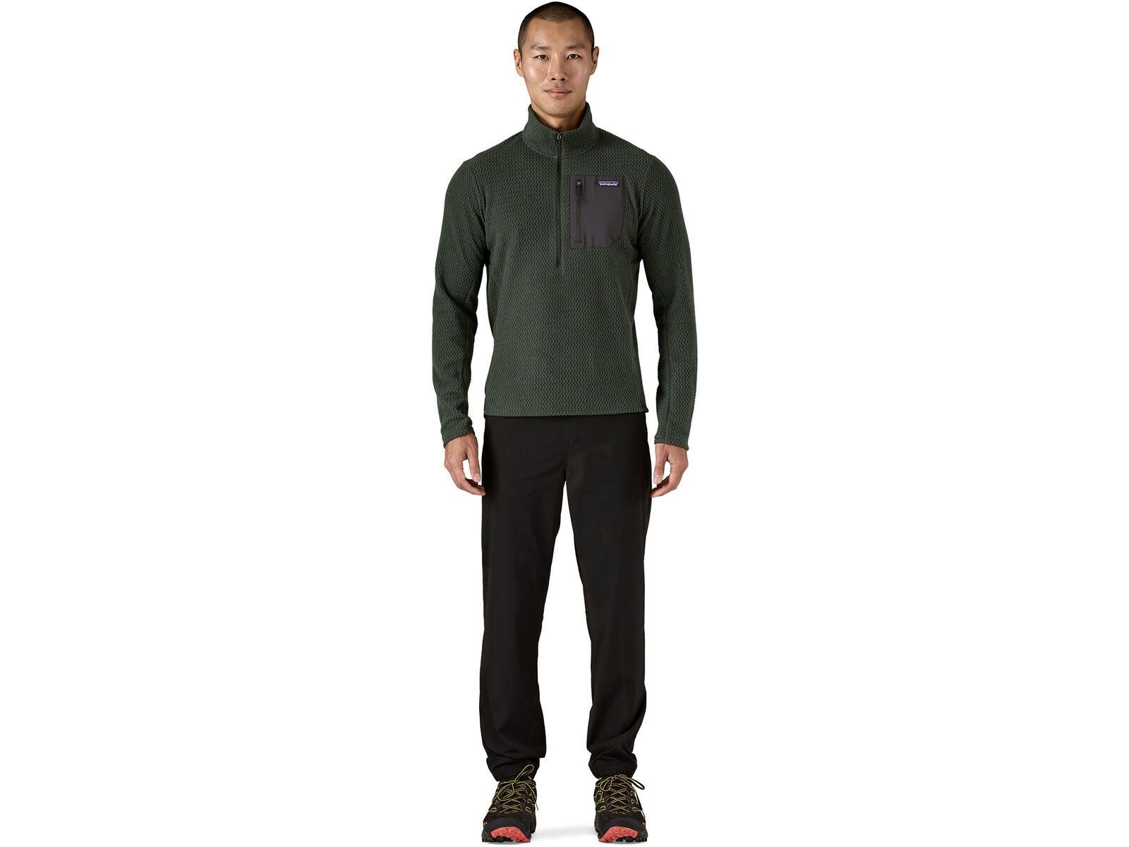Patagonia Men's R1 Air Zip Neck, old growth green | Bild 5