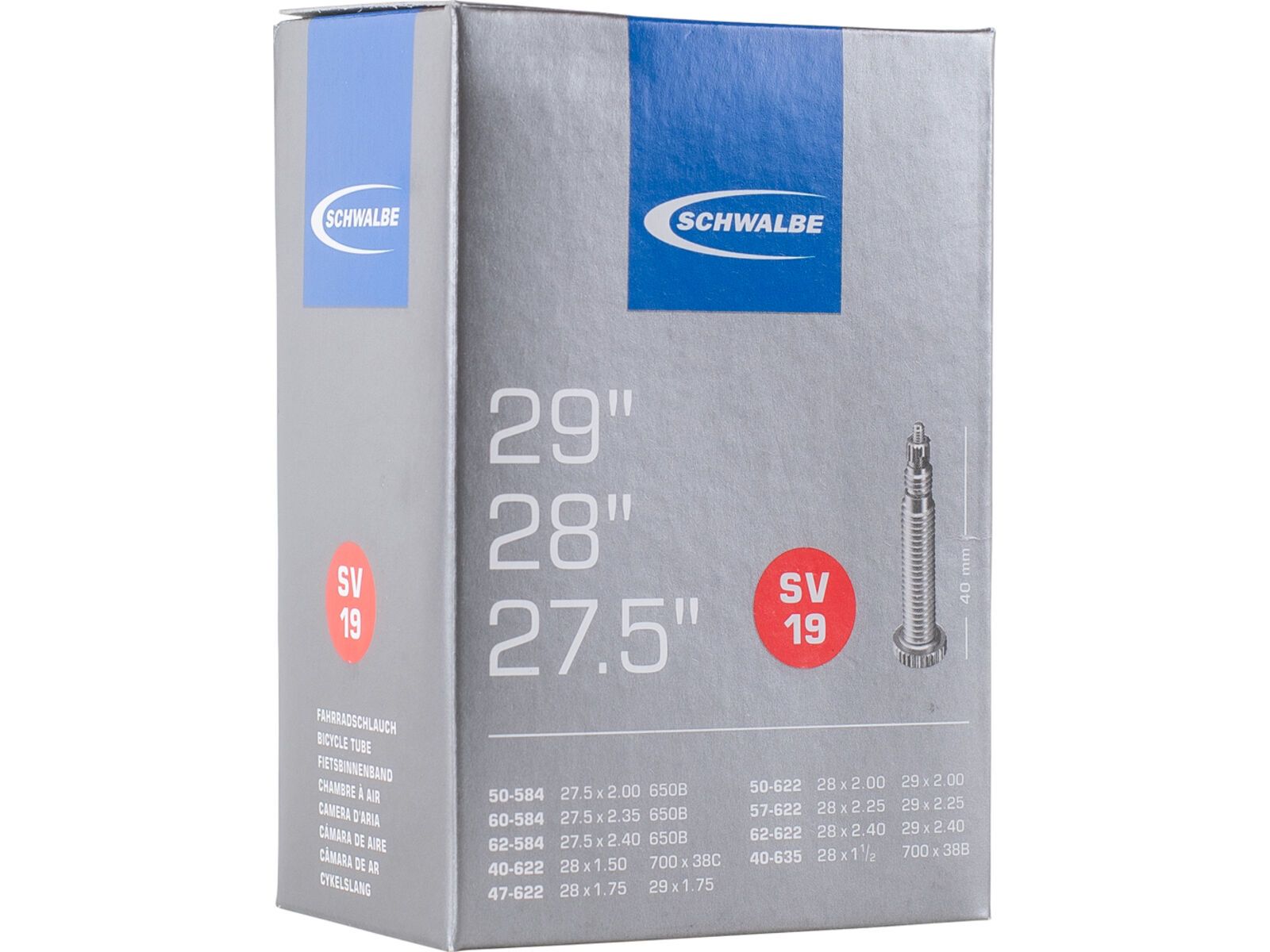 Schwalbe Schlauch SV 19 - 27.5/28/29 x 1.50-2.40 | Bild 1