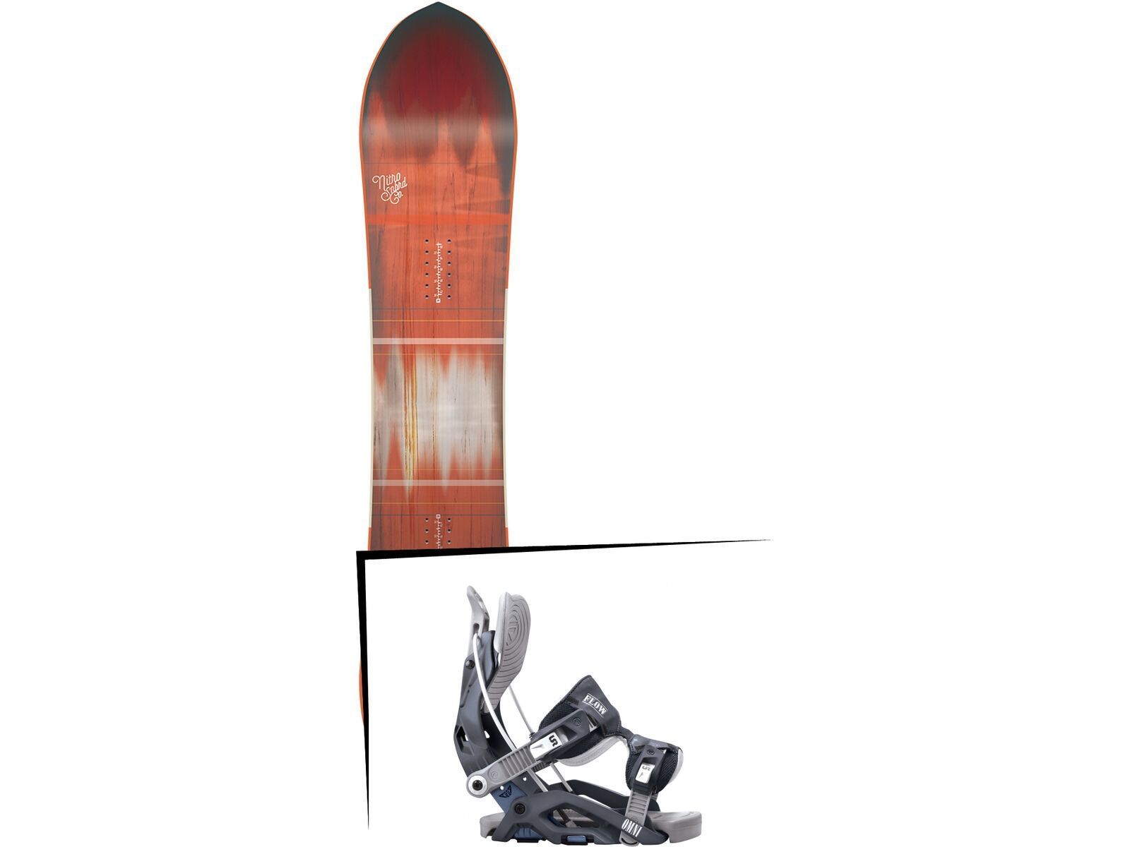 Set: Nitro Sweet Leaf 2017 + Flow Omni 2017, gunmetal - Snowboardset | Bild 1