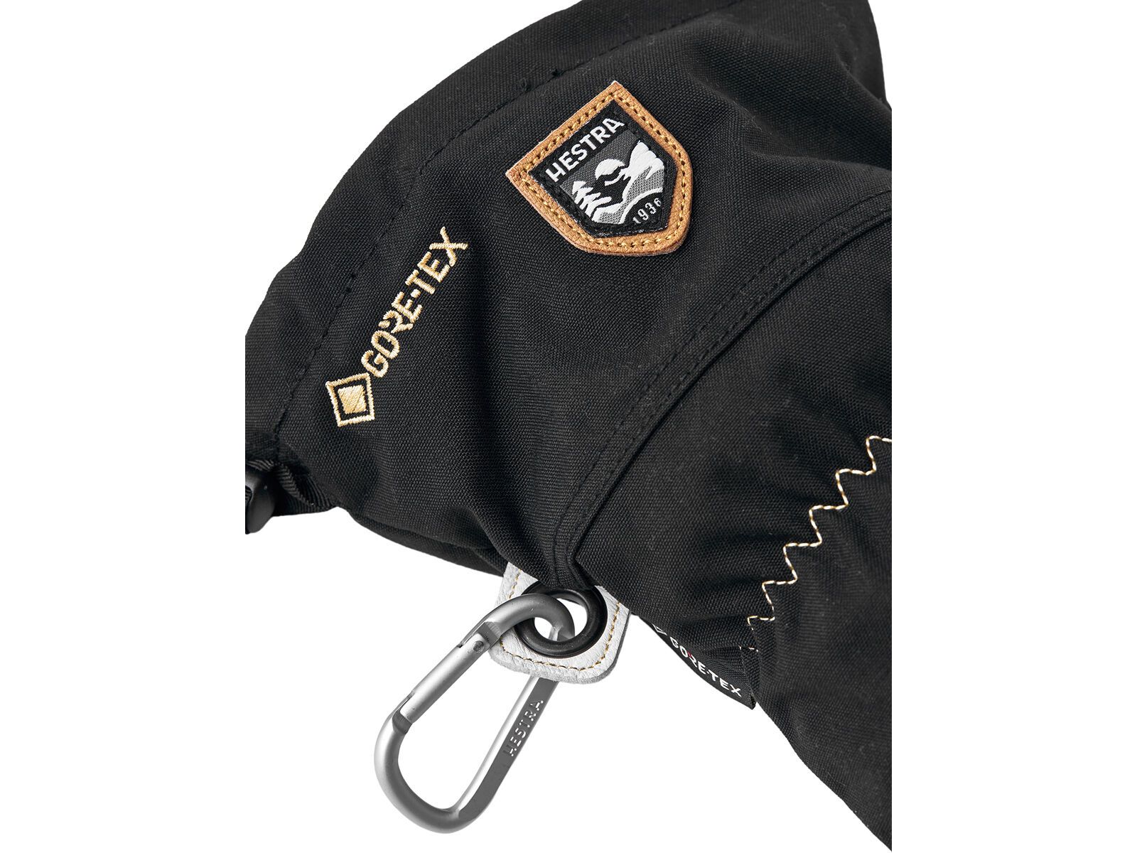 Hestra Army Leather Gore-Tex Mitt, black/natural grey | Bild 5