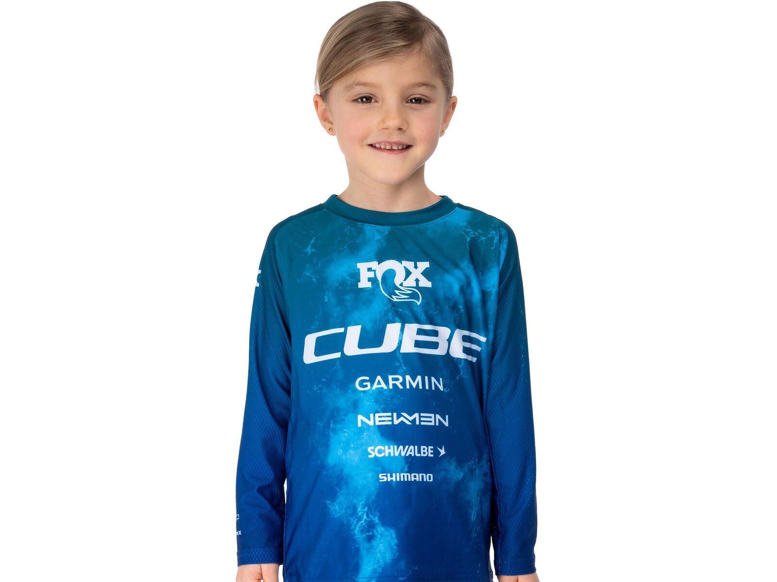 Cube MTB Trikot Rookie X Actionteam langarm, blue´n´green | Bild 4