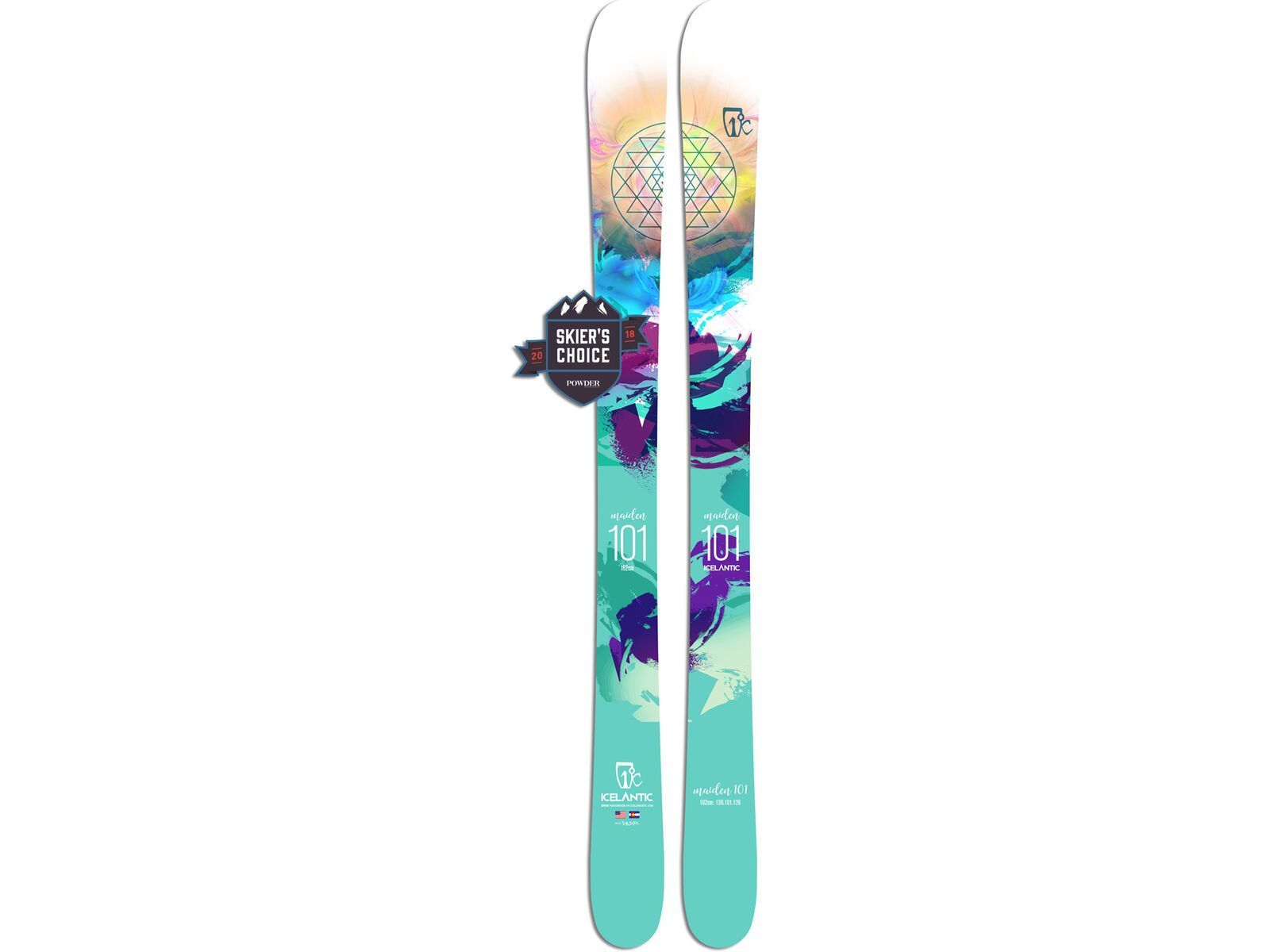 Set: Icelantic Maiden 101 2018 + Marker Squire 11 white | Bild 2