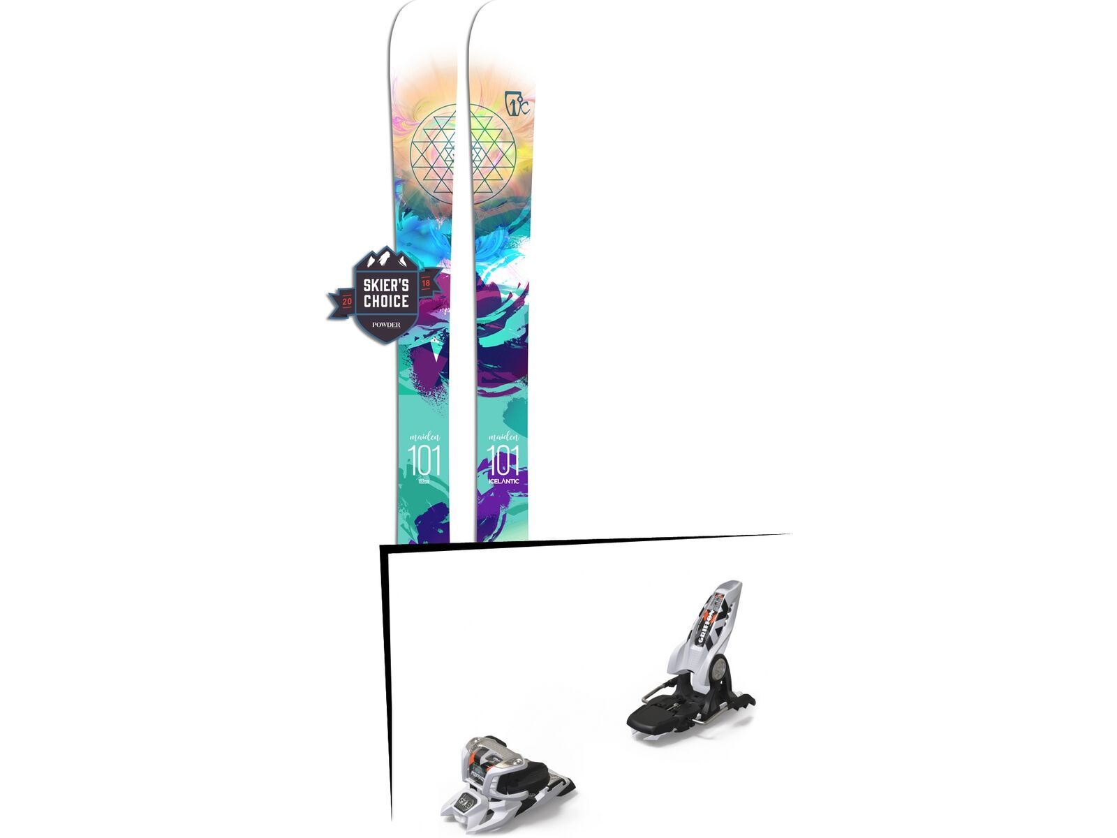 Set: Icelantic Maiden 101 2018 + Marker Griffon 13 ID white | Bild 1