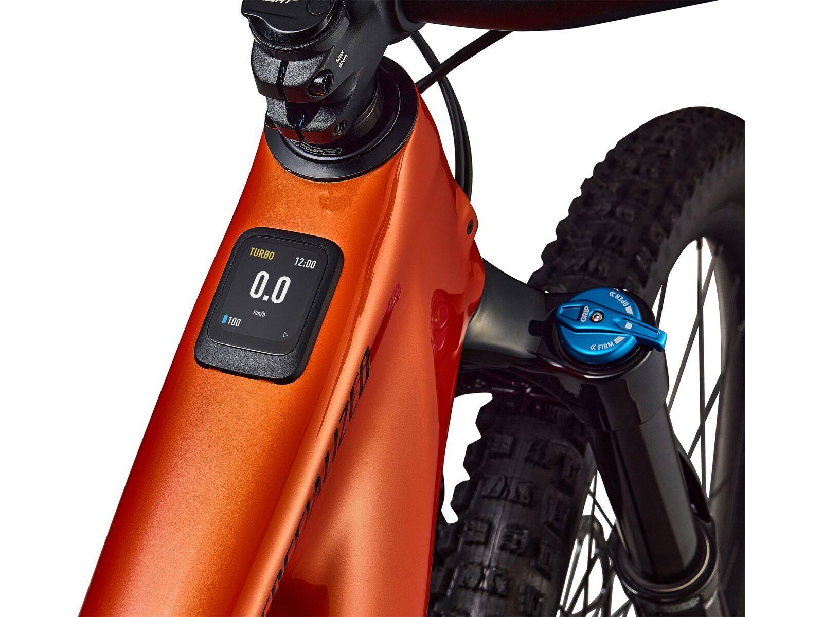 Specialized Turbo Levo 4 Comp, gloss orange tint over silver dust/dark navy | Bild 9