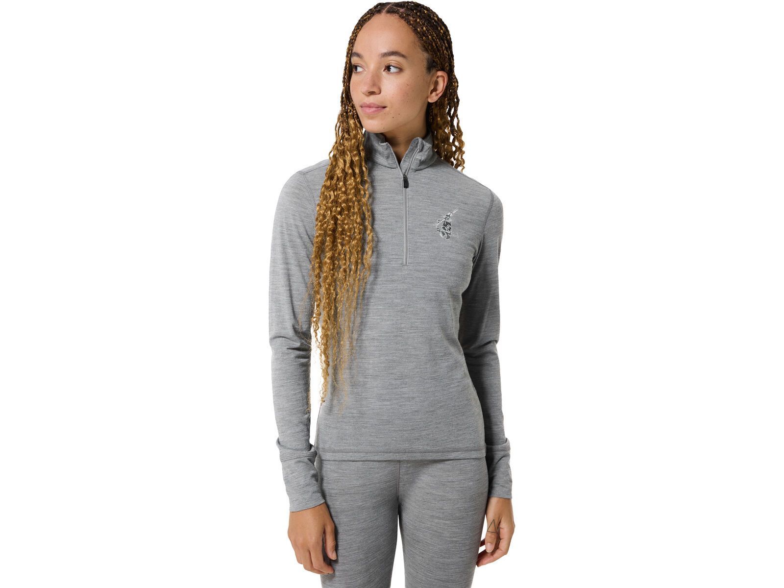super.natural W Tundra175 Zip 1/4 Bunny, cashmere grey melange/various | Bild 3