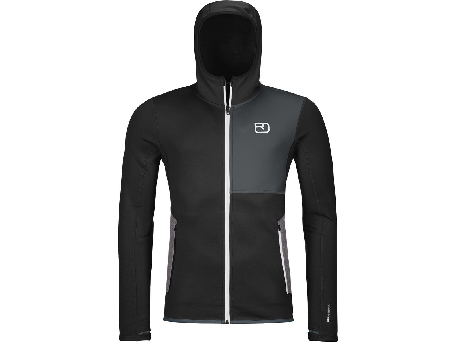 Ortovox Merino Fleece Hoody M, black raven | Bild 1