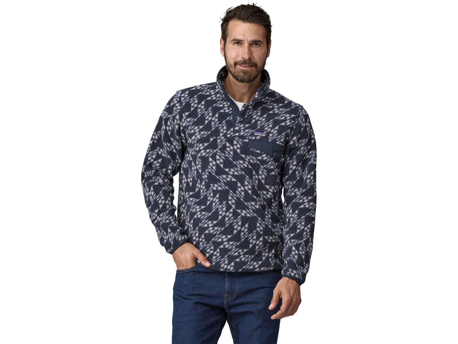 Patagonia Men's Lightweight Synchilla Snap-T Pullover Synched Flight, new navy | Bild 2