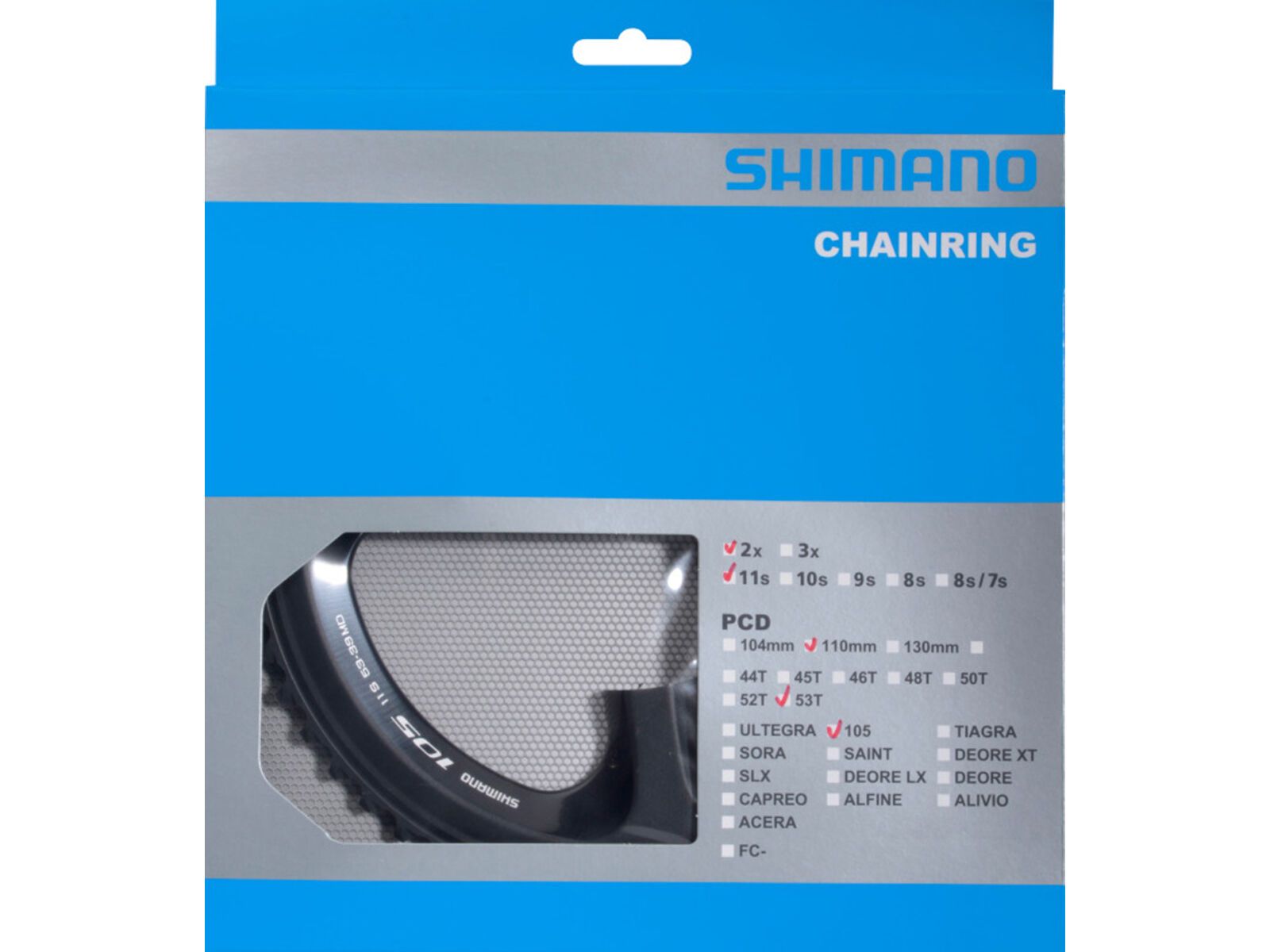 Shimano 105 FC-5800 Kettenblatt - 2x11 / Typ MD, schwarz | Bild 1