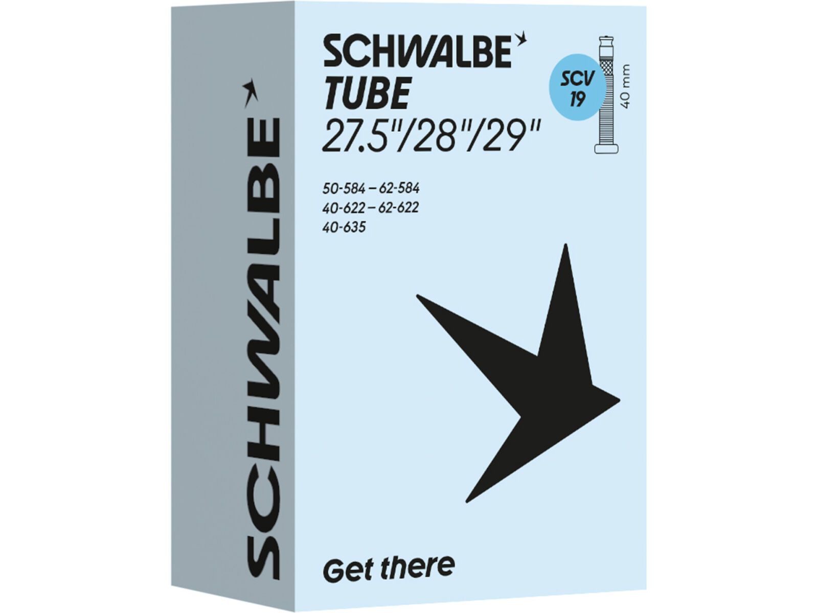 Schwalbe Schlauch SCV 19 40 mm - 40/62-584/635, black | Bild 1