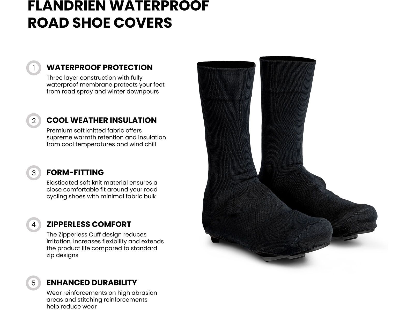 GripGrab Flandrien Waterproof Road Shoe Covers, black | Bild 8