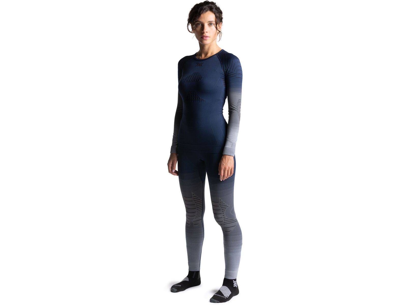 X-Bionic Invent Graphics Shirt LS Wmn, marine/grey/light grey | Bild 4