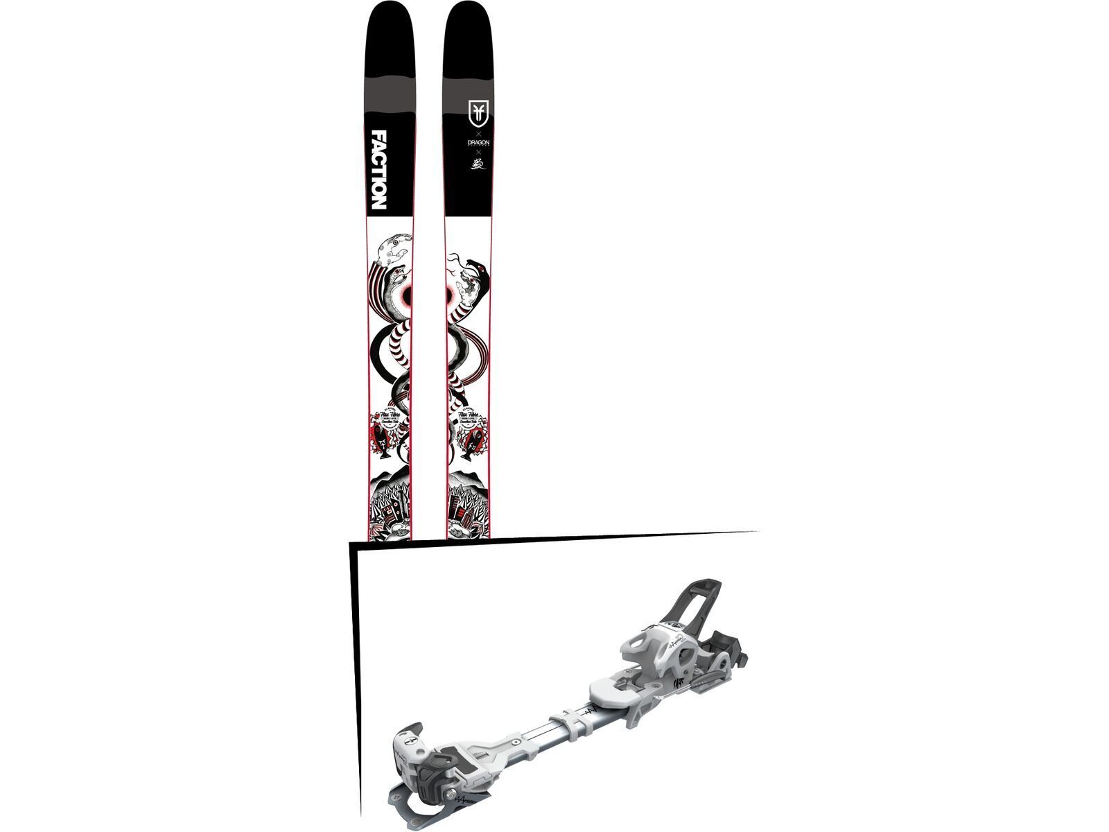Set: Faction Prodigy 3.0 Collab 2019 + Tyrolia Ambition 12 AT solid white black | Bild 1