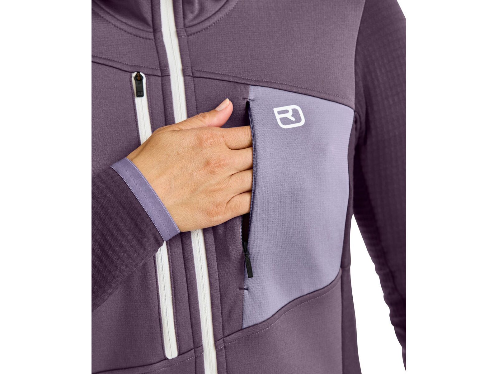 Ortovox Merino Fleece Grid Hoody W, glacier grey | Bild 6