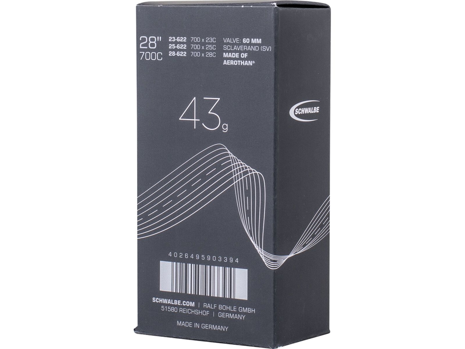 Schwalbe Aerothan Tube SV 20E 28/700C Race - 23/28-622 / 60 mm | Bild 2