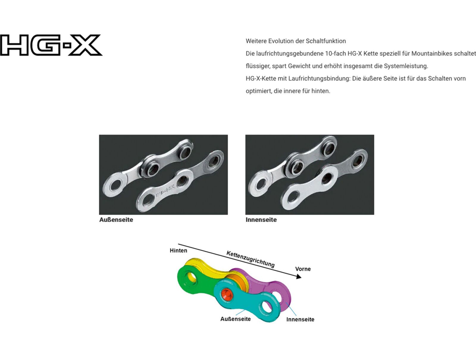 Shimano Dura-Ace/XTR CN-HG901-11 HG-X - 11-fach, 116 Glieder, Nietstift | Bild 3